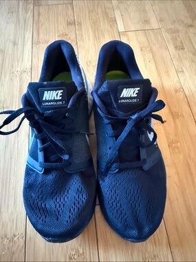 Nike Black and Gray Running Shoes with White Swoosh